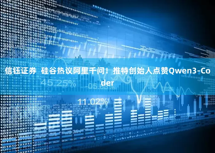 信钰证券  硅谷热议阿里千问！推特创始人点赞Qwen3-Coder