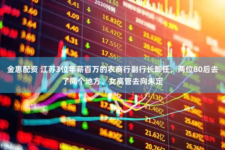 金惠配资 江苏3位年薪百万的农商行副行长卸任，两位80后去了同个地方、女高管去向未定